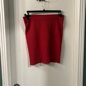 Bar III stretchy red skirt- SZ XL